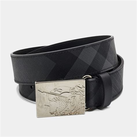 burberry charcoal check belt